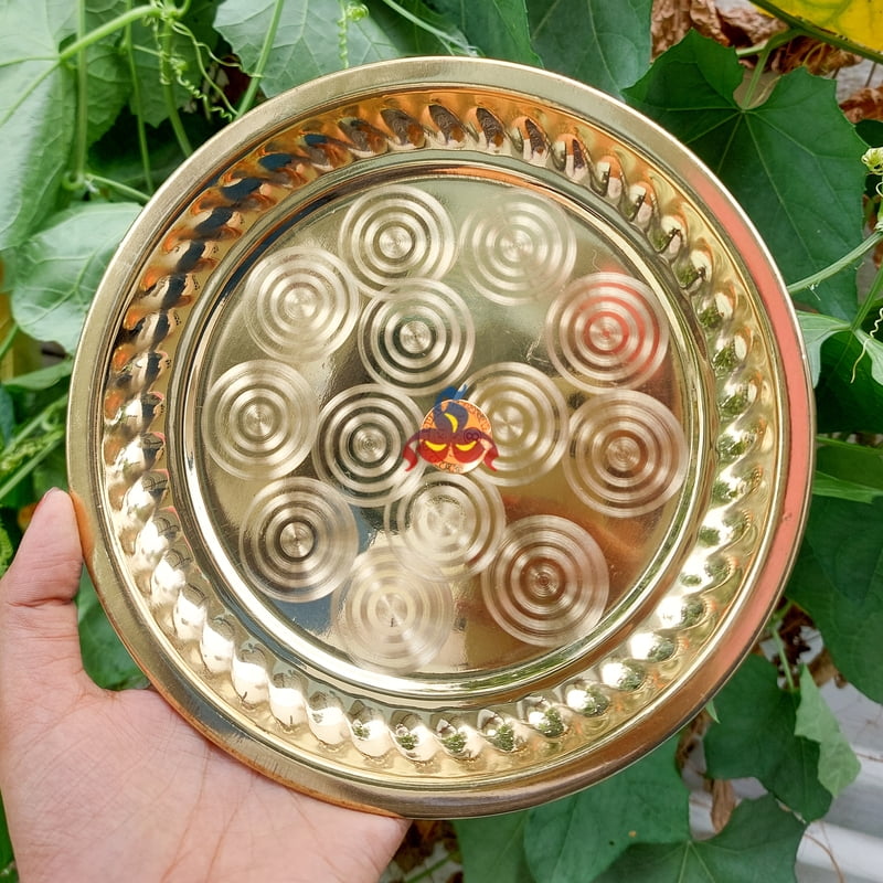 Round plate - Brass