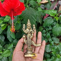 Lord Murugan statue -  4 inches - Brass