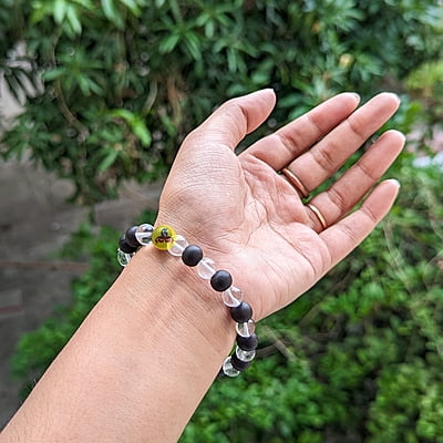 Sphatikam & karungali bracelet