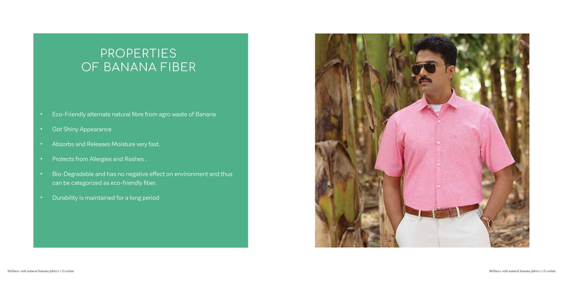 Men Organic Cotton banana fibre shirt Black Sindinga9