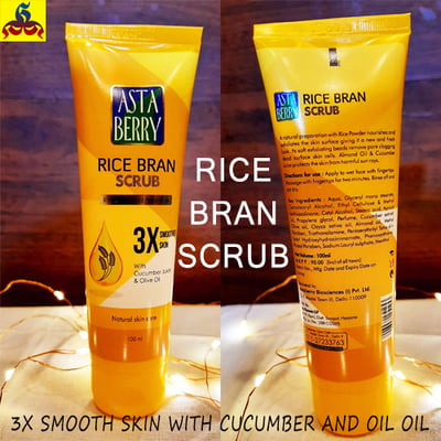 bran scrub rice cosmetic