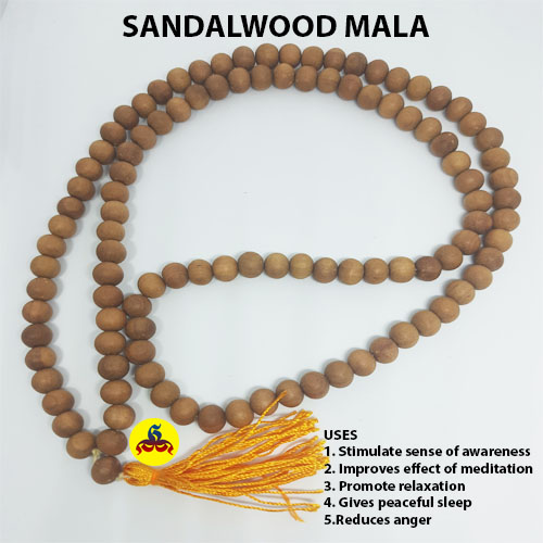 Sandalwood mala 108 beads buy online - original - Sindinga9